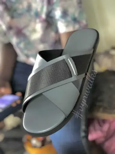 Classic Men,s Casual Cross Slippers Gray