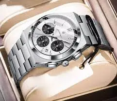 POEDAGAR Elegance Sophisticated Super Chronograph Silver Wristwatch